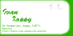 ivan koppy business card